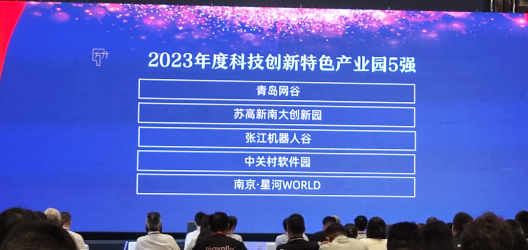 中关村软件园荣膺2023年度科技创新特色产业园5强